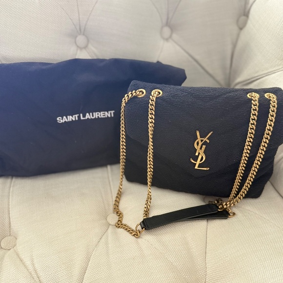 Yves Saint Laurent Quilted LouLou Shoulder Bag with Gold Hardware Genuine - Picture 2 of 12